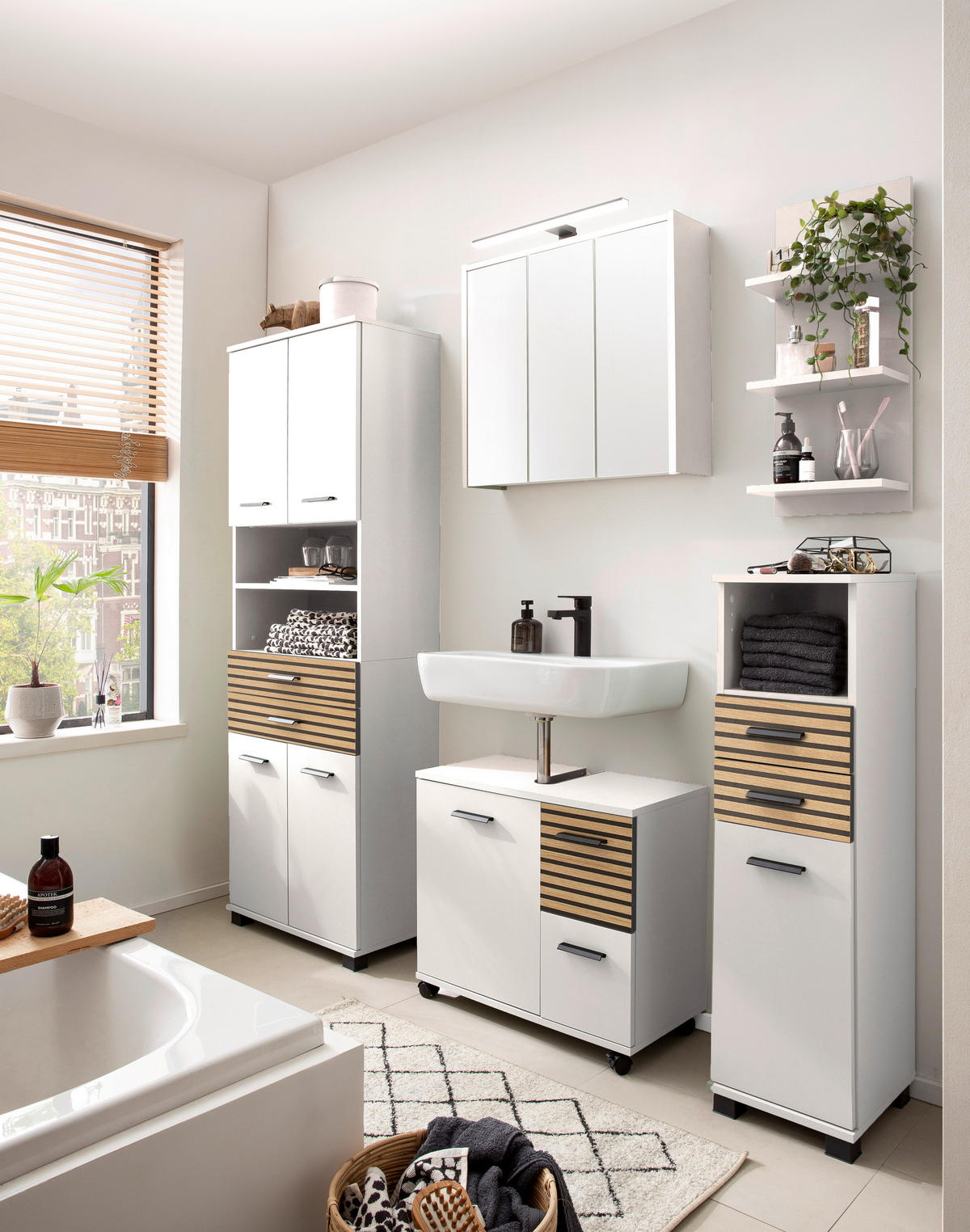 Waschbeckenunterschrank Katta weiß matt B/H/T: ca. 40,2x60,8x35 cm Katta - weiß (40,20/60,80/35,00cm) - Schildmeyer