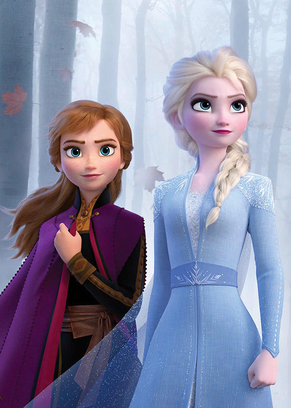 Komar Poster Frozen Sisters in the Wood Disney B/L: ca. 50x70 cm günstig online kaufen