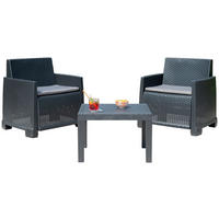 ProGarden Loungeset Orta anthrazit Kunststoff Orta - anthrazit - ProGarden