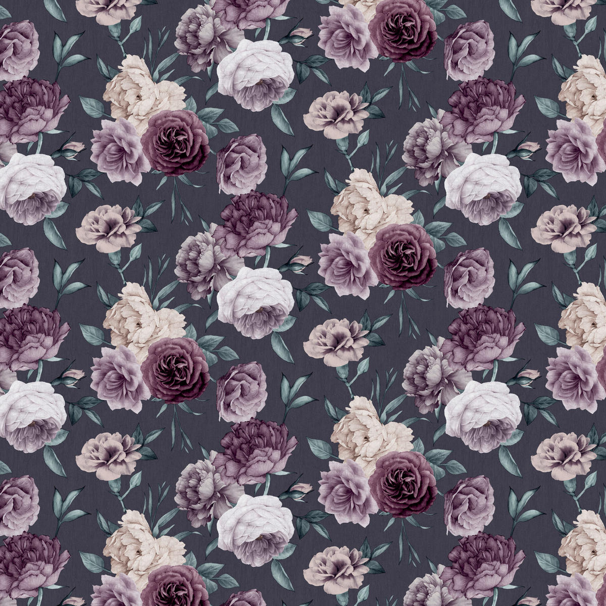 UGEPA Papiertapete Rosen grau rosa B/L: ca. 53x1005 cm Papiertapete_L725-06 - rosa/grau (53,00/1005,00cm) - UGEPA