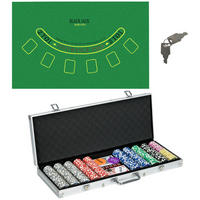 SPORTNOW Spielzeug B/H/L: ca. 23,5x56x6,5 cm Pokerkoffer_Set - silber (6,50/23,50/56,00cm) - SPORTNOW