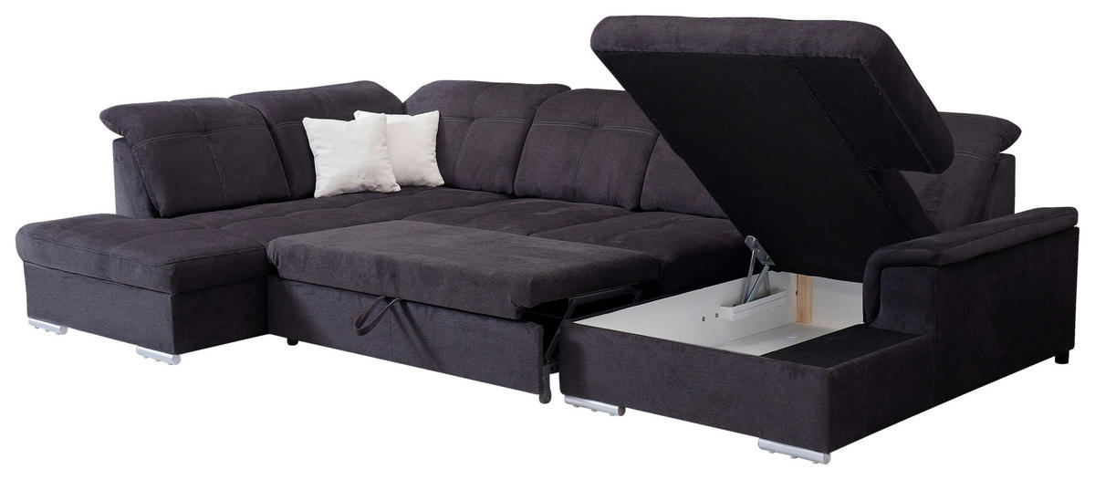 Wohnlandschaft Power hellbeige anthrazit silber Power - hellbeige/anthrazit