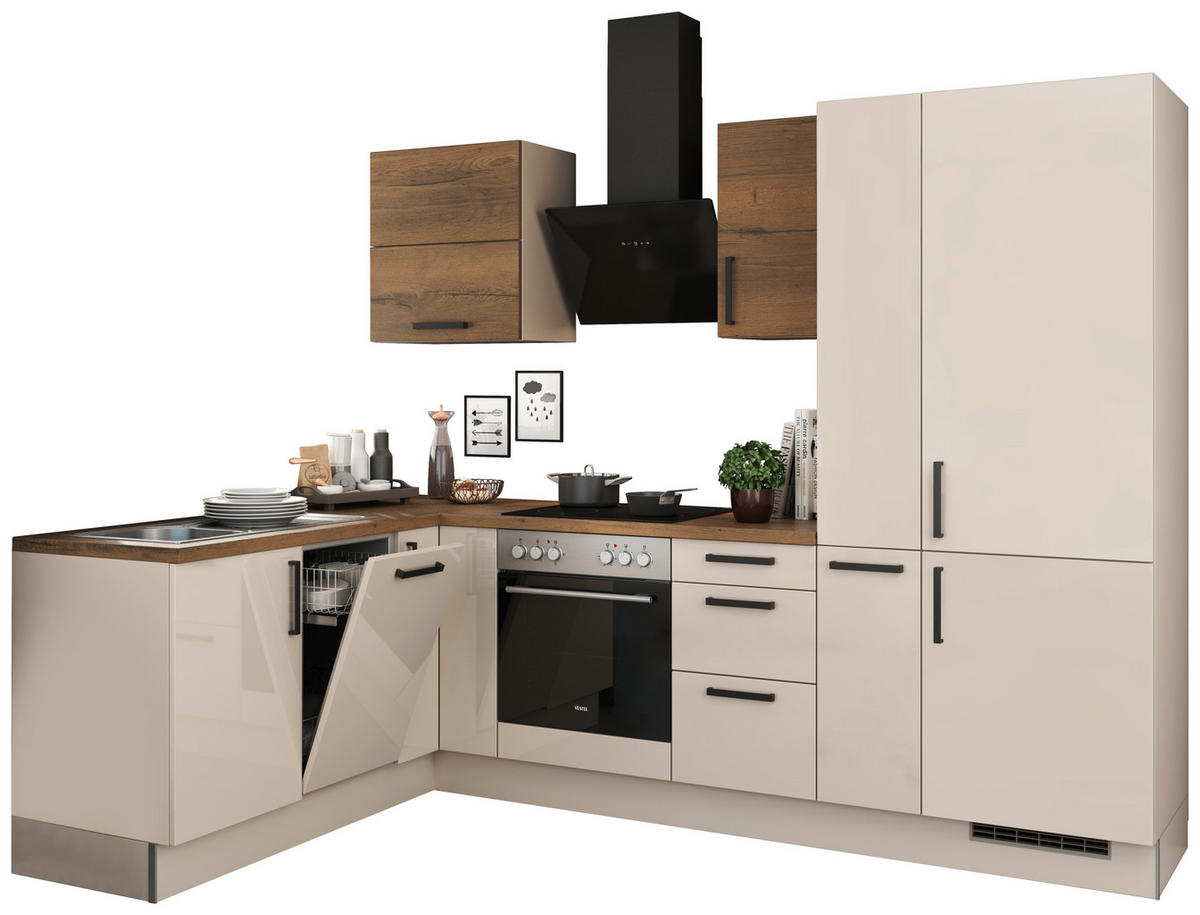 artego Winkelküche Eco Angoragrau B/L: ca. 275x175 cm Eco - Eiche/Angoragrau (275,00/175,00cm) - artego