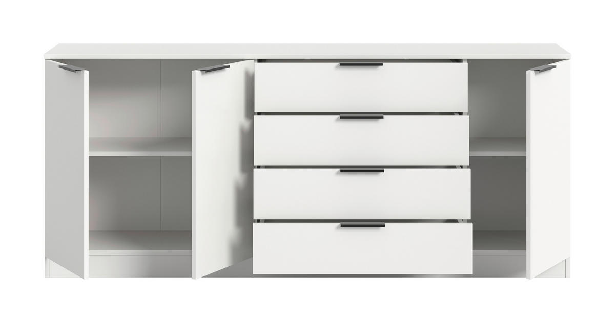 Kommode KOPENHAGEN weiß B/H/T: ca. 185x80x35 cm KOPENHAGEN - weiß (185,00/80,00/35,00cm) - xonox.home