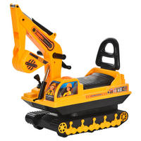 HOMCOM Kinder-Rutscherfahrzeug Bagger gelb B/H/L: ca. 24x58,5x78 cm Rutscherfahrzeug_Bagger - gelb/schwarz (78,00/24,00/58,50cm) - HOMCOM