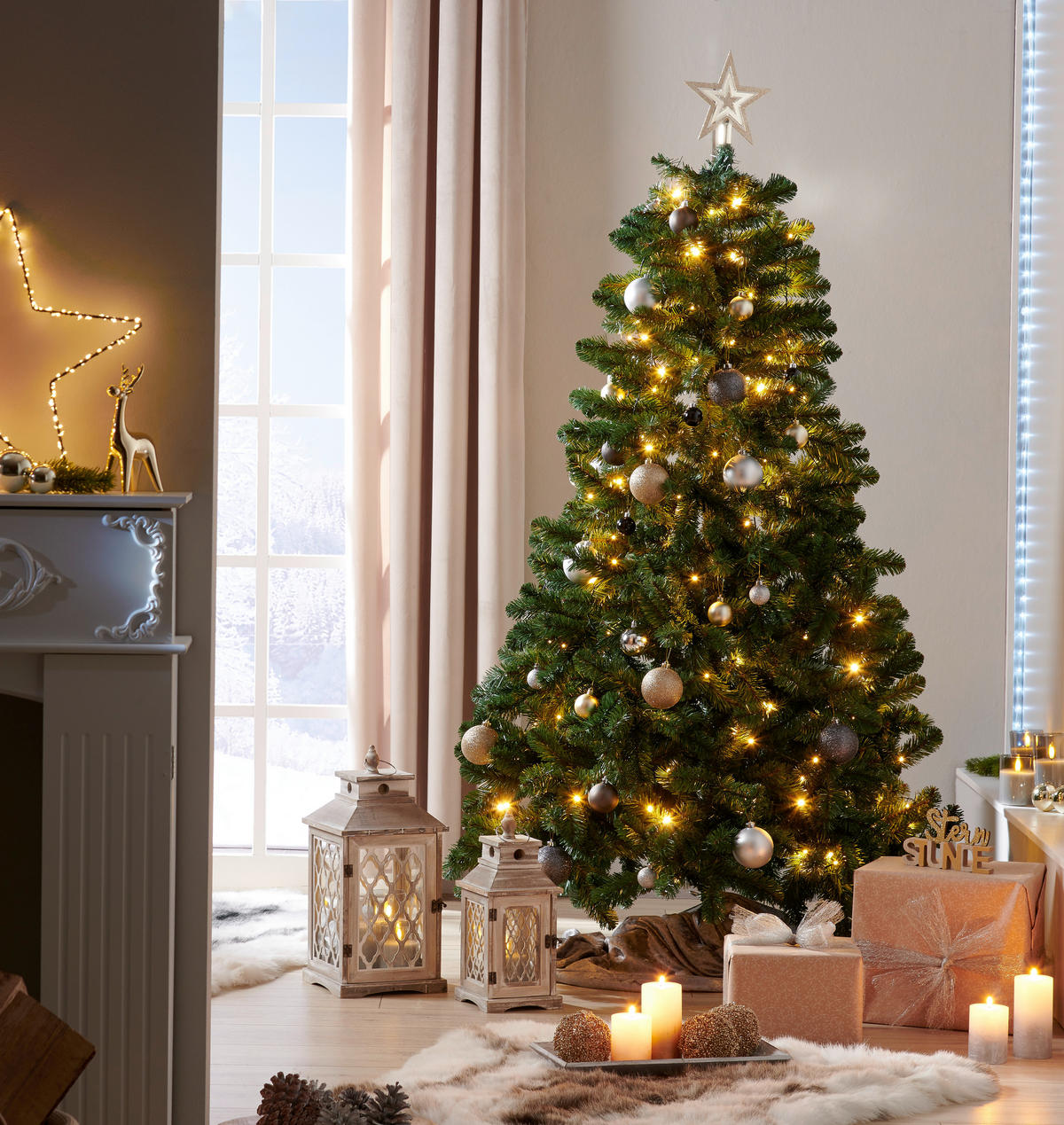 HI Weihnachtsbaum grün Kunststoff H: ca. 180 cm Weihnachtsbaum - grün (180,00cm) - HI