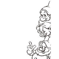 Komar Poster Snow White Dwarves Disney B/L: ca. 50x70 cm Snow White Dwarves - (50,00/70,00cm) - Komar