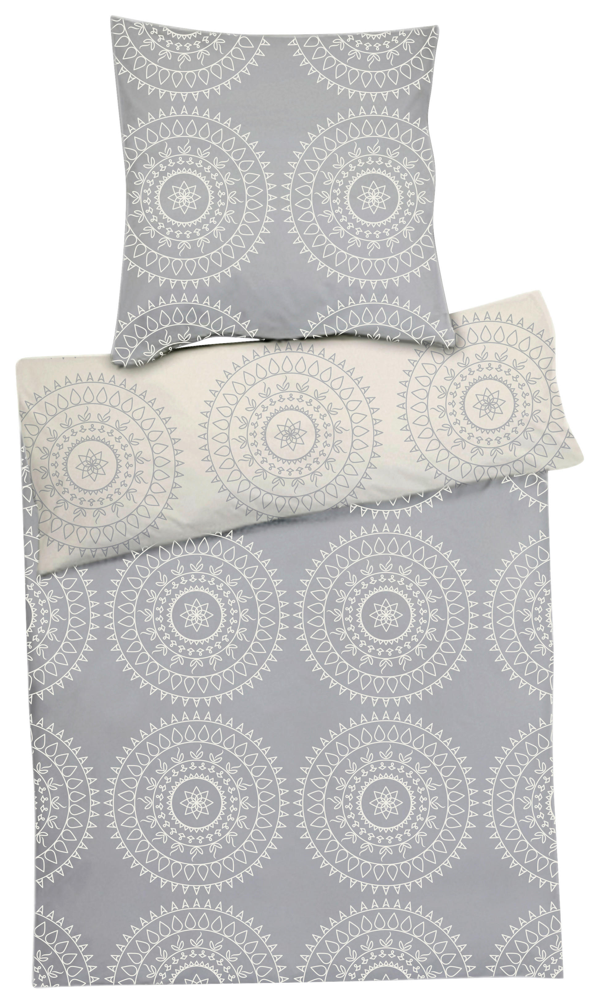 Microfaser Bettwäsche Cashmere touch Bettwäsche_Cashmere-Touch Mandala - creme/silber (155,00/220,00cm)