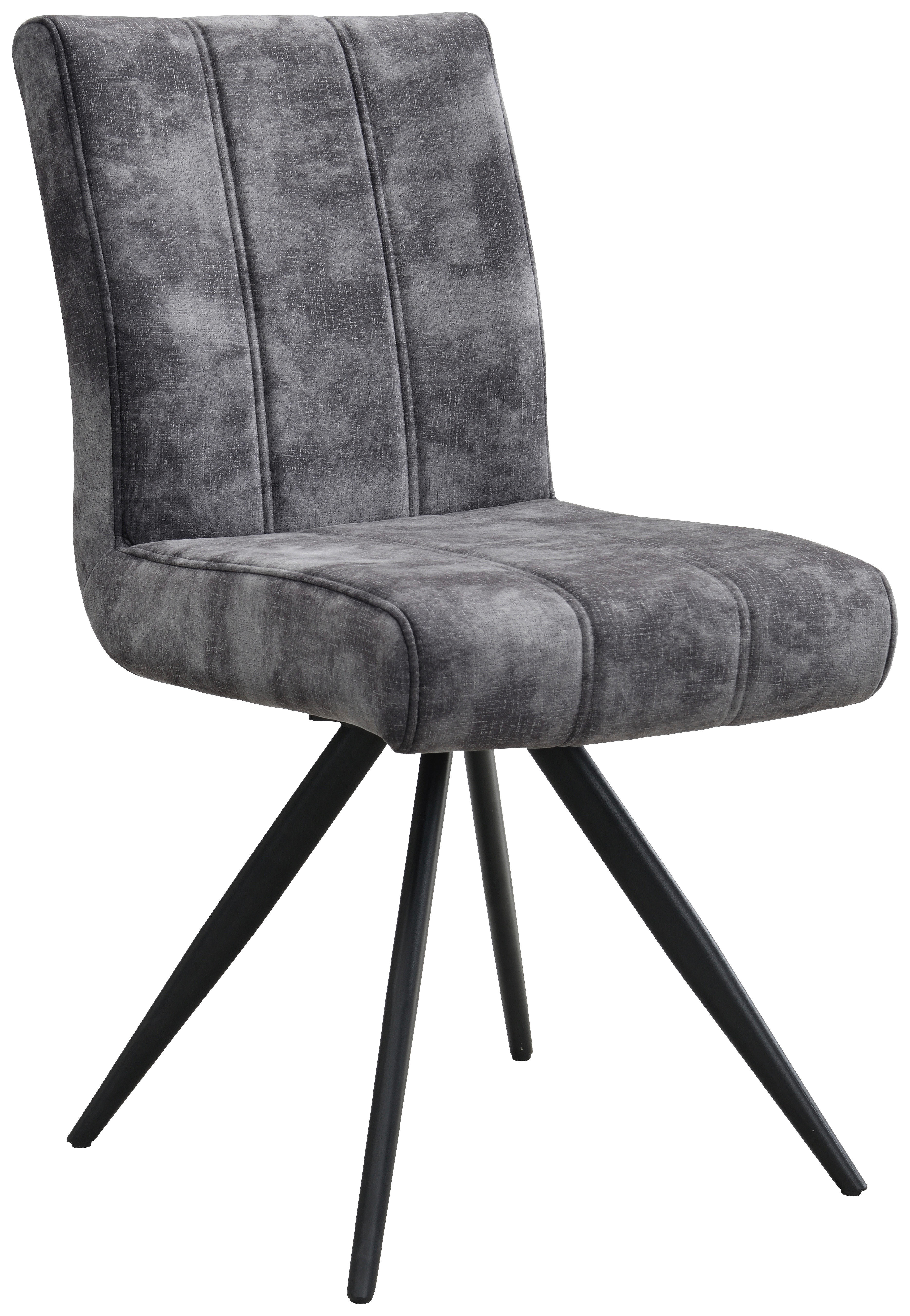 Drehstuhl Porto anthrazit Microfaser B/H/T: ca. 58x94x60 cm Porto - schwarz/anthrazit (58,00/94,00/60,00cm)