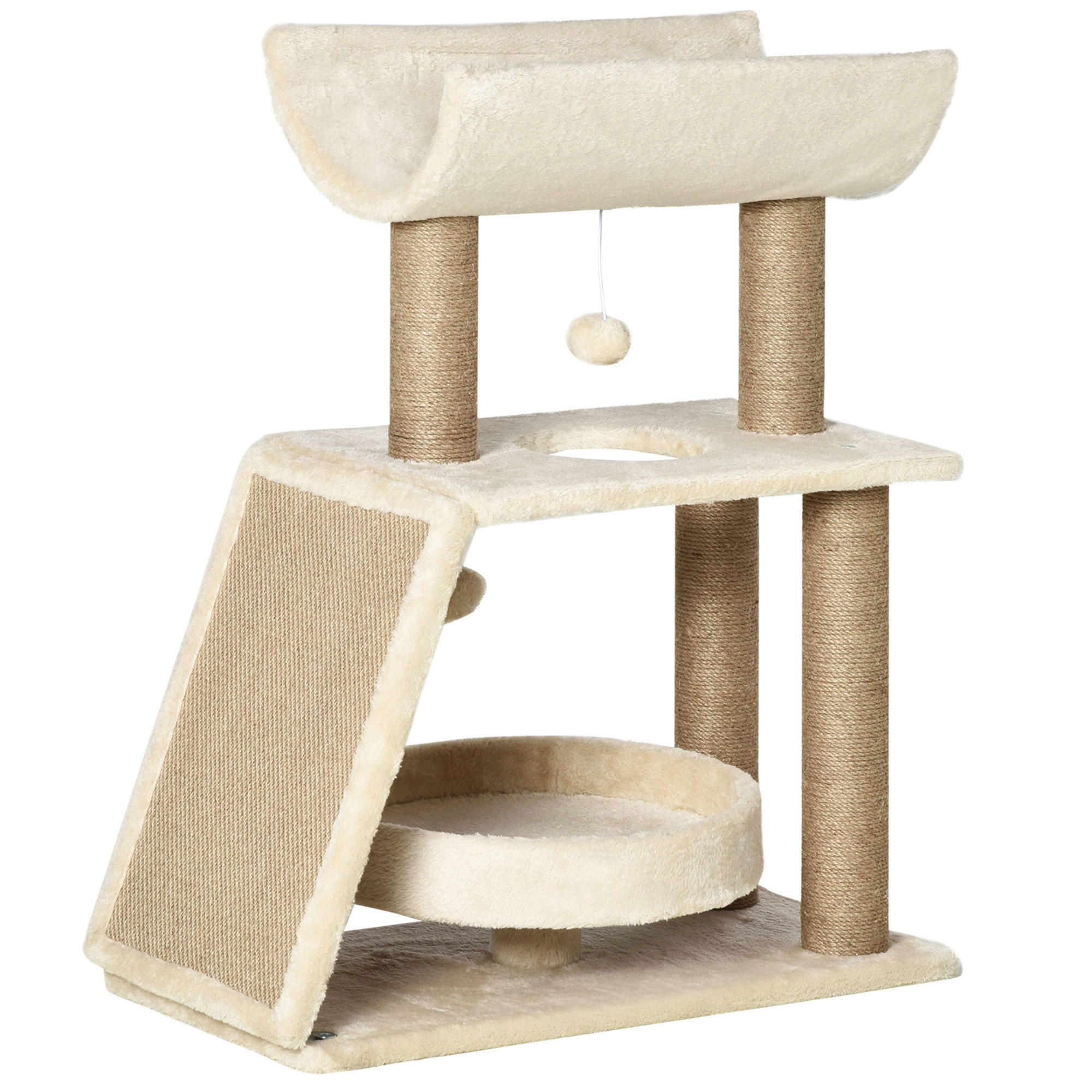 PawHut Kratzbaum braun Edelstahl B/H/L: ca. 30x60x76 cm Kratzbaum - braun (76,00/30,00/60,00cm) - PawHut