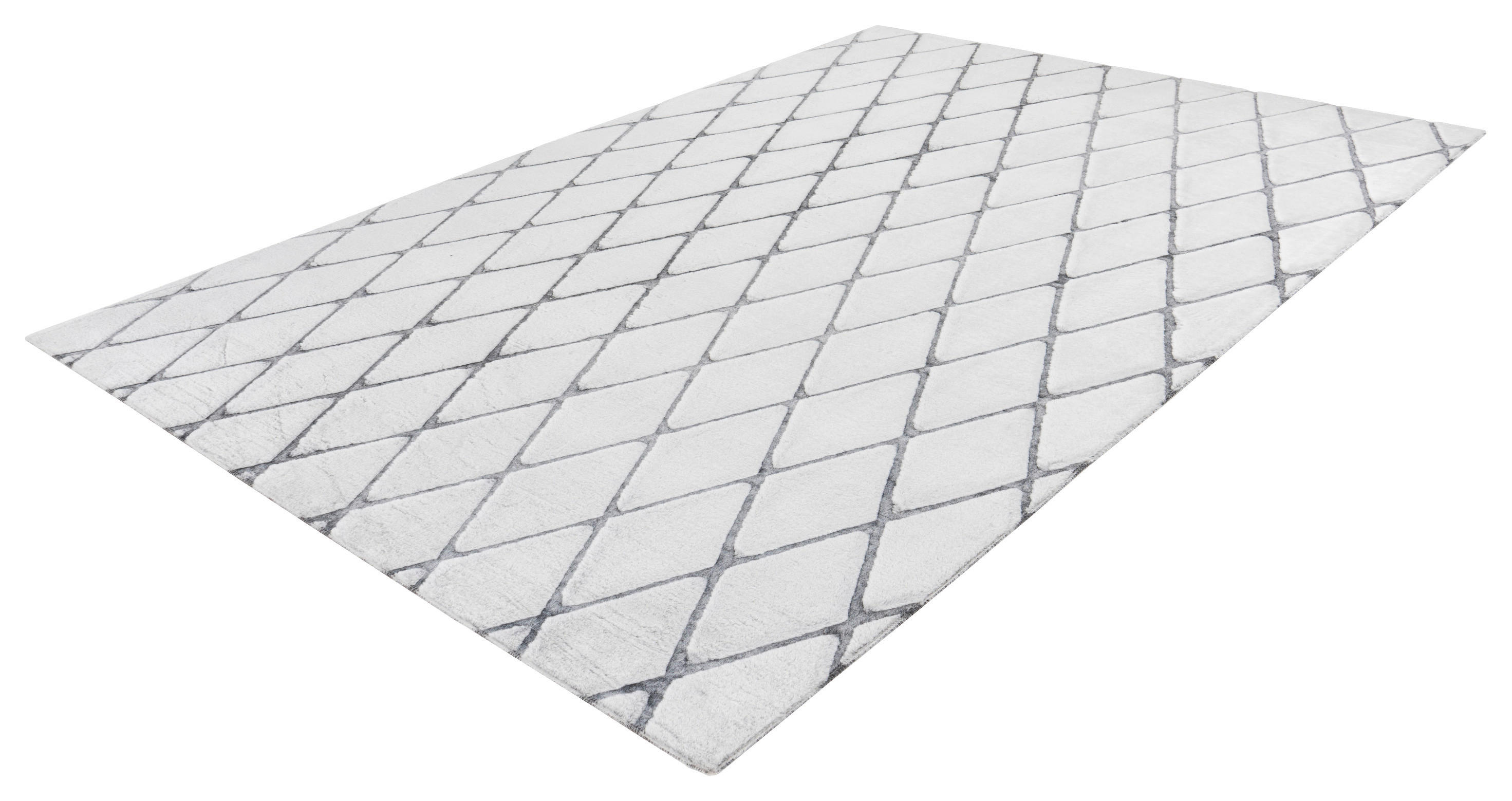 360Living Teppich Vivica anthrazit B/L: ca. 80x150 cm Vivica - weiß/anthrazit (80,00/150,00cm) - 360Living