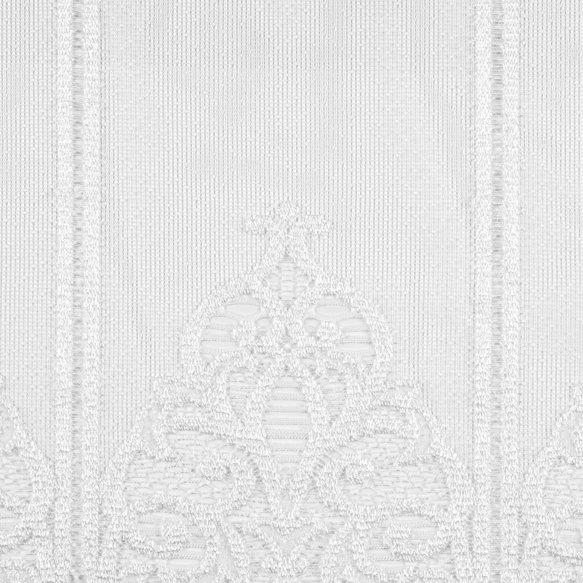 Scheibengardinen-Meterware Broché Ornament weiß H: ca. 90 cm Broché Ornament - weiß (90,00cm)