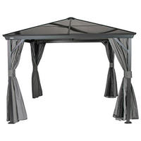 Sojag Pavillon-Vorhang-Set Verona dunkelgrau Polyester Verona - dunkelgrau - Sojag