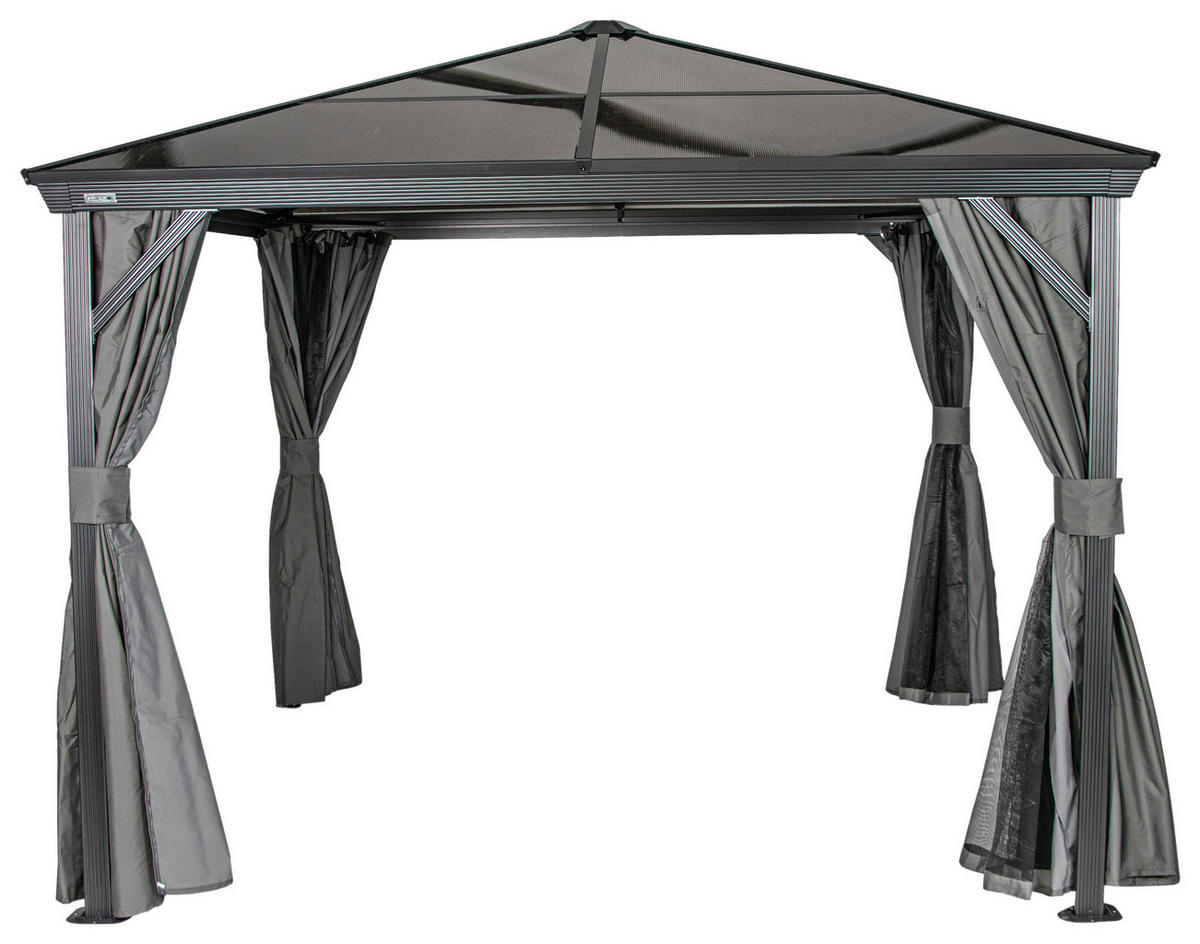 Sojag Pavillon-Vorhang-Set Verona dunkelgrau Polyester Verona - dunkelgrau - Sojag