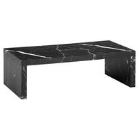 Couchtisch schwarz Marmor Optik B/H/T: ca. 110x35x55 cm Couchtisch - schwarz (110,00/35,00/55,00cm) - Wohnling