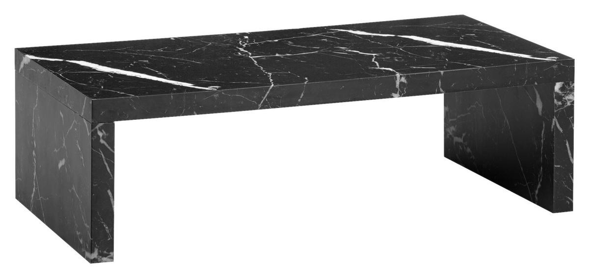 Couchtisch schwarz Marmor Optik B/H/T: ca. 110x35x55 cm Couchtisch - schwarz (110,00/35,00/55,00cm) - Wohnling