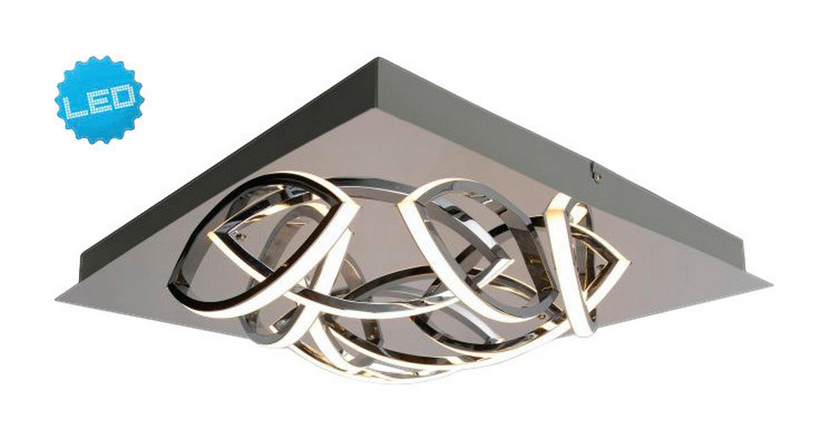 Näve Leuchten LED Deckenleuchte NV1228842 Chrom Aluminium B/H/T: ca. 41x9x41 cm null 9 Brennstellen Manchester - Chrom (41,00/9,00/41,00cm) - Näve Leuchten