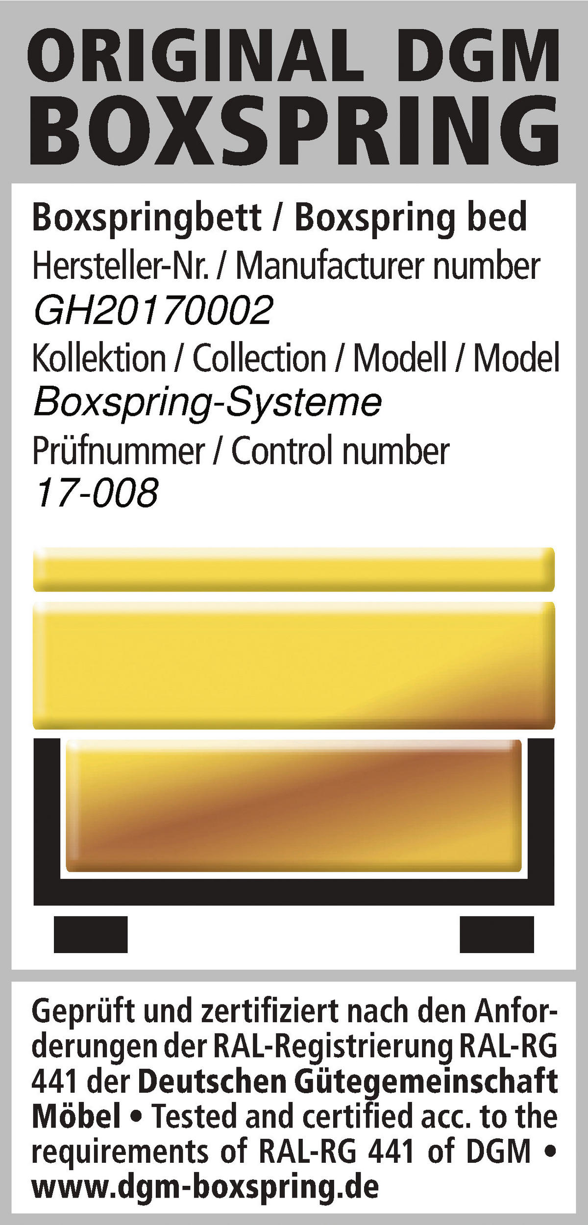 Boxspringbett Nairobi anthrazit Nairobi - Chrom/anthrazit (191,00/111,00/210,00cm)