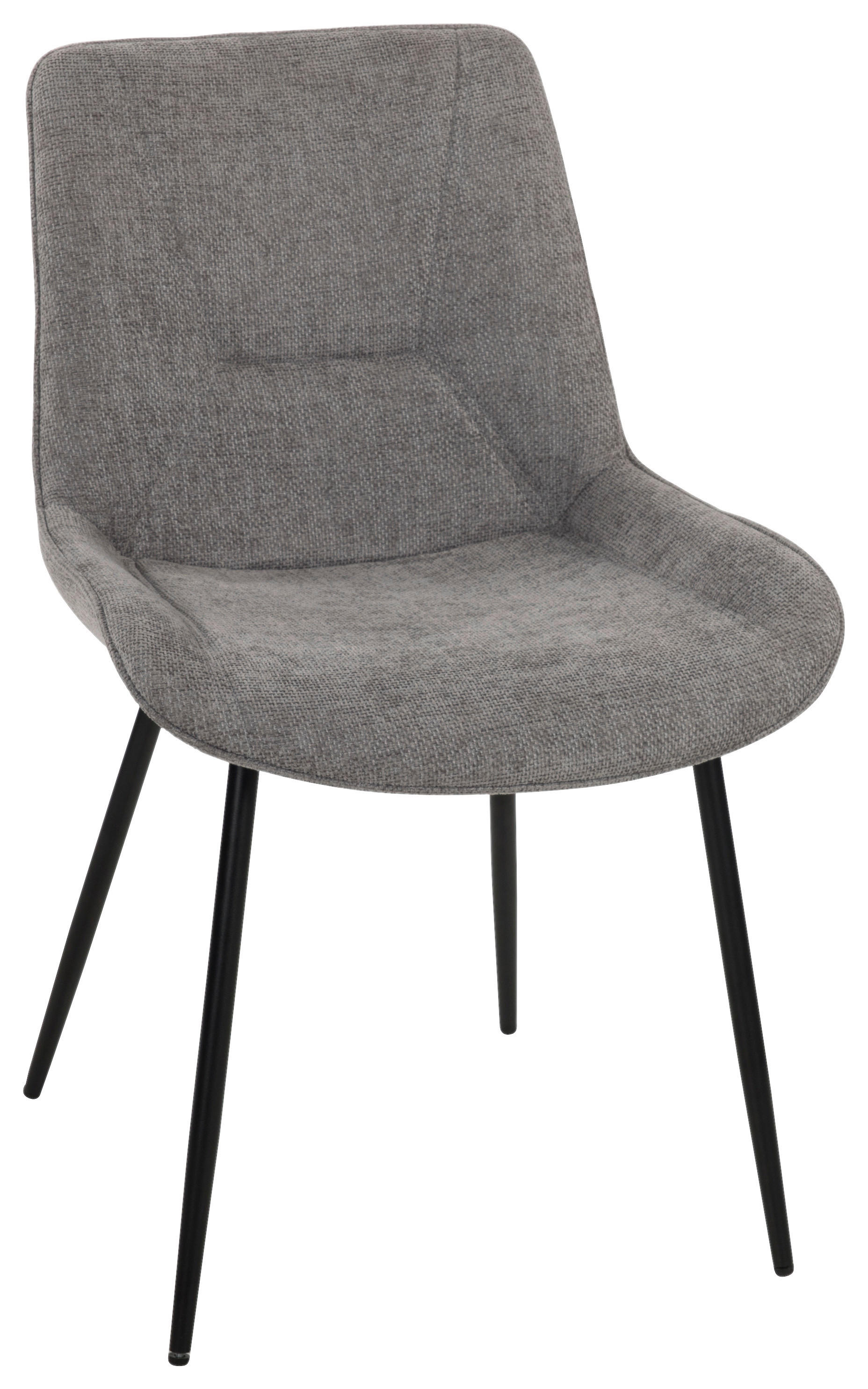 Stuhl Alisha grau Webstoff B/H/T: ca. 54x83x63 cm Alisha - schwarz/grau (54,00/83,00/63,00cm)