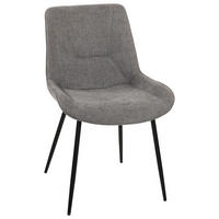 Stuhl Alisha grau Webstoff B/H/T: ca. 54x83x63 cm Alisha - schwarz/grau (54,00/83,00/63,00cm)