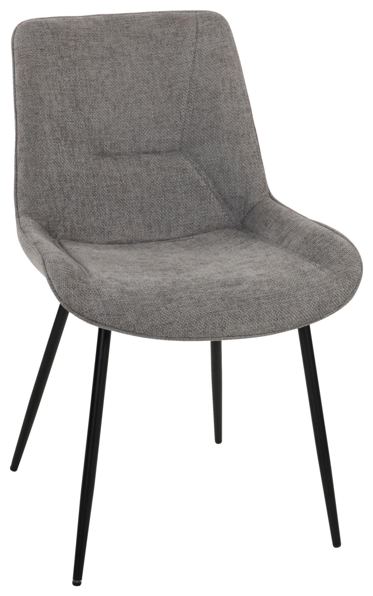 Stuhl Alisha grau Webstoff B/H/T: ca. 54x83x63 cm Alisha - schwarz/grau (54,00/83,00/63,00cm)