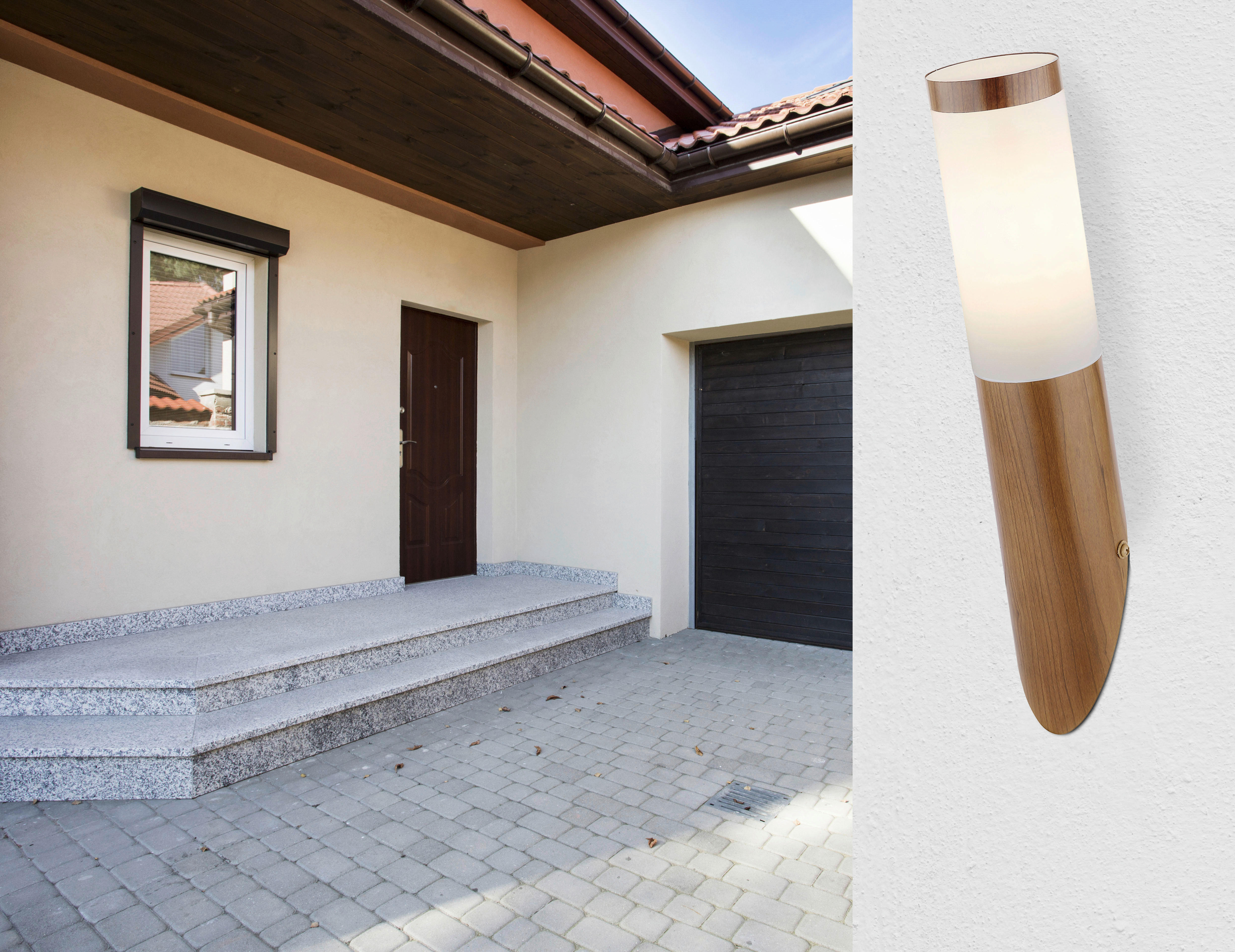 Außenleuchte braun Opal H/D: ca. 39x7,6 cm BOSTON - braun/Opal (7,60/39,00cm) - GLOBO