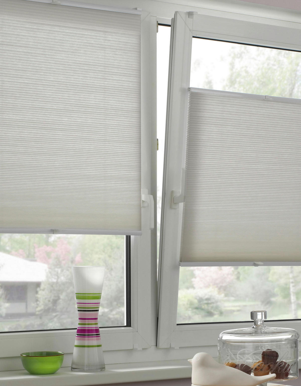 Boviva Waben-Plissee Verdunklungsqualität weiß B/L: ca. 65x130 cm Plissee-Wabe_VD - weiß (65,00/130,00cm) - Boviva