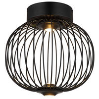 GLOBO LED-Deckenleuchte schwarz Metall Aluminium H/D: ca. 30x30 cm GALWAY - schwarz (30,00/30,00cm) - GLOBO