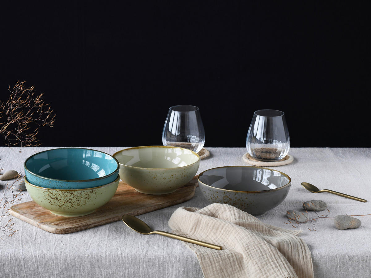 CreaTable Schüsselset Nature Collection multicolor Keramik 4 tlg. Nature Collection - multicolor - CreaTable