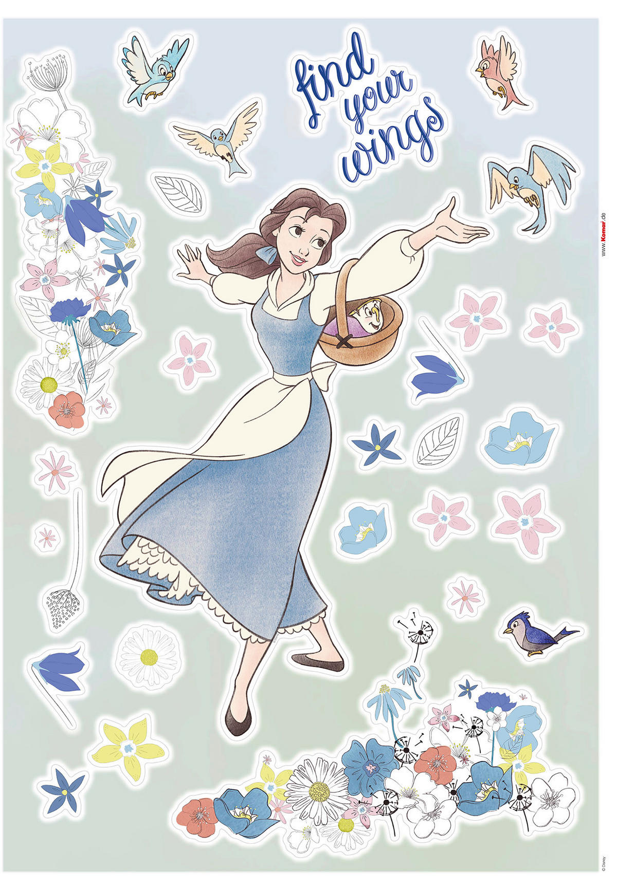 Komar Belle Wings 50x70 find your Disney Belle B/L: find bei online ▷ your Wings ca. cm POCO kaufen Wandtattoo