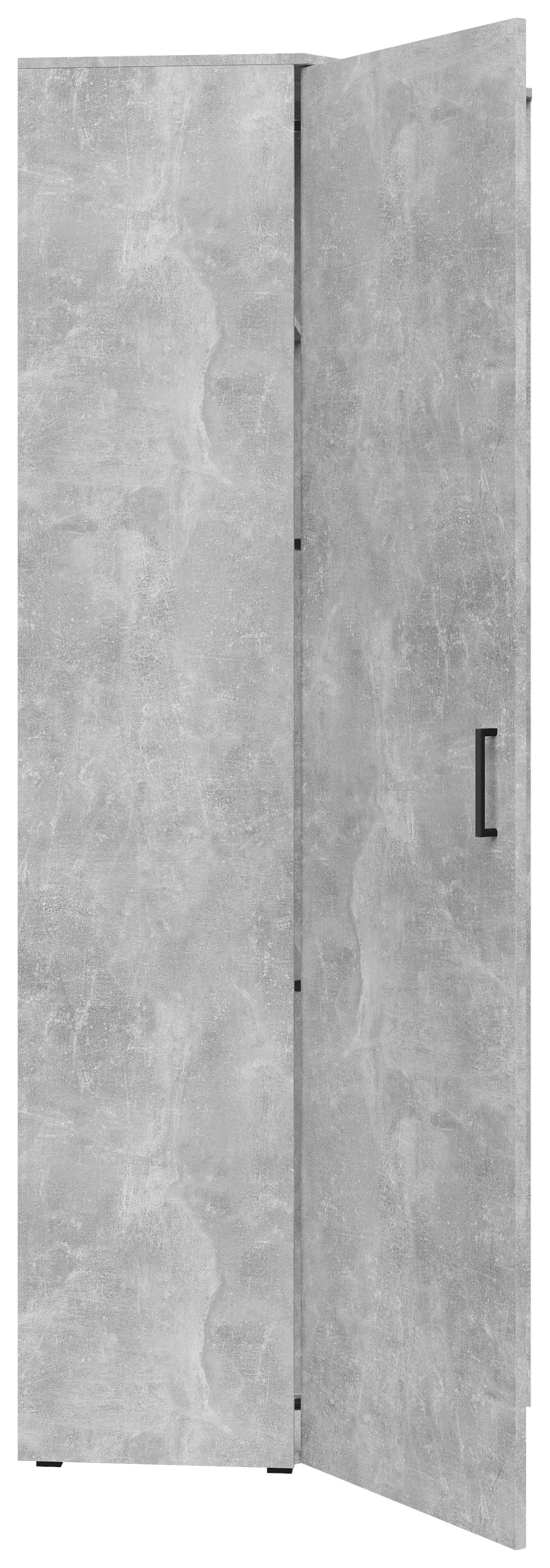 Schrank Multi-Stauraum Typ 43 Beton Optik B/H/T: ca. 101x195x79 cm Multi-Stauraum Typ 43 - Beton (101,00/195,00/79,00cm)