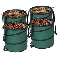 Outsunny Gartenabfallsack 4er Set grün B/H/L: ca. 47x50x47 cm Gartenabfallsack 4x 160l - grün (47,00/47,00/50,00cm) - Outsunny