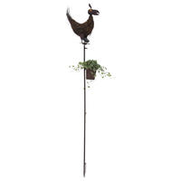 LED-Solar-Erdspieß 5047914 schwarz Metall H: ca. 169 cm LED-Solar-Erdspieß "Huhn" - schwarz (169,00cm) - Näve Leuchten