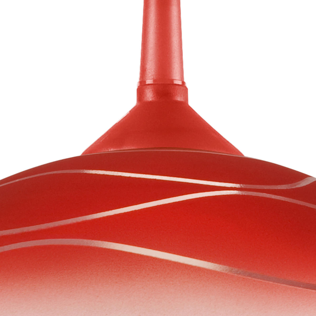 Lamkur Hängeleuchte rot Glas B/H/L: ca. 31x17x31 cm E27 1 Brennstellen Hängeleuchte - rot (31,00/31,00/17,00cm) - Lamkur