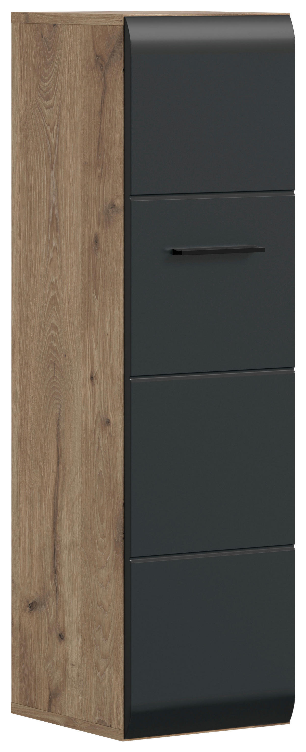Stauraumelement Ice Nox Oak Nachbildung schwarz matt B/H/T: ca. 30x106x30 cm Ice - schwarz (30,00/106,00/30,00cm) - xonox.home