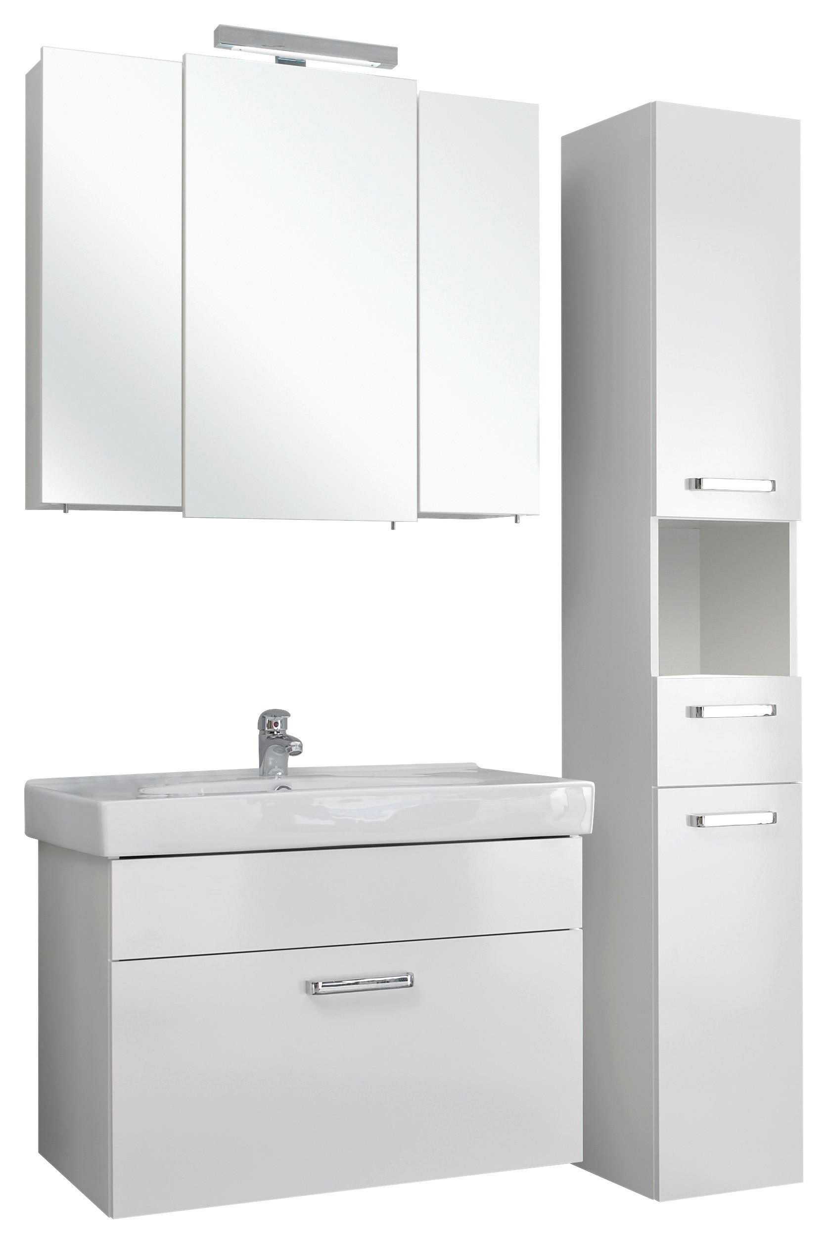 Badezimmer-Set Quickset 312 weiß glanz B/H/T: ca. 113x200x48 cm Quickset 312 - weiß (113,00/200,00/48,00cm) - Pelipal