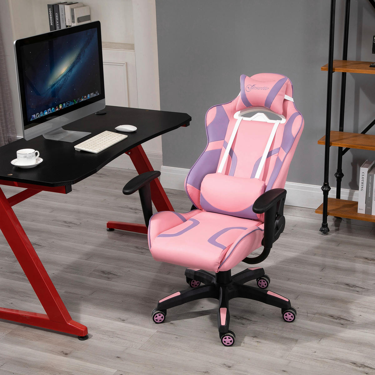 Gaming-Sessel 921-201 rosa 921-201 - rosa (69,00/125,50/56,00cm) - Vinsetto