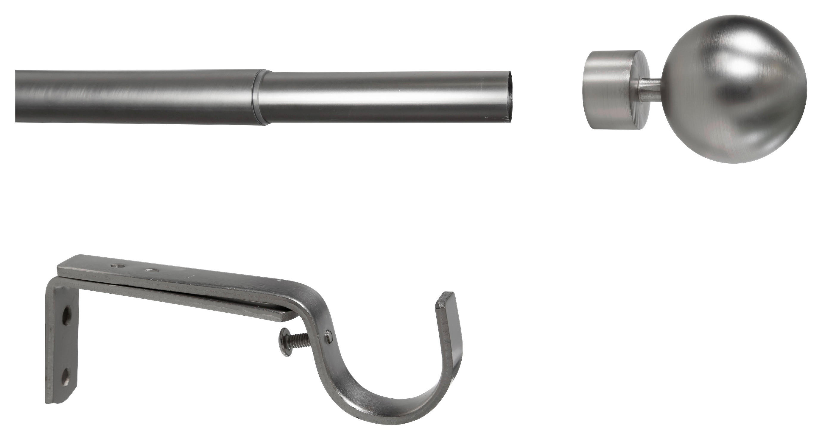 ondeco Stilgarnituren habito/ball-classic Edelstahloptik Metall ausziehbar von ca. 190 bis 360 cm 1.0 Läufe habito/ball-classic - Edelstahloptik - ondeco