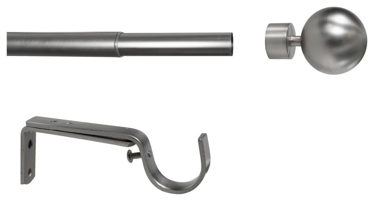 Stilgarnituren habito/ball-classic Edelstahloptik Metall ausziehbar von ca. 190 bis 360 cm 1.0 Läufe habito/ball-classic - Edelstahloptik - ondeco