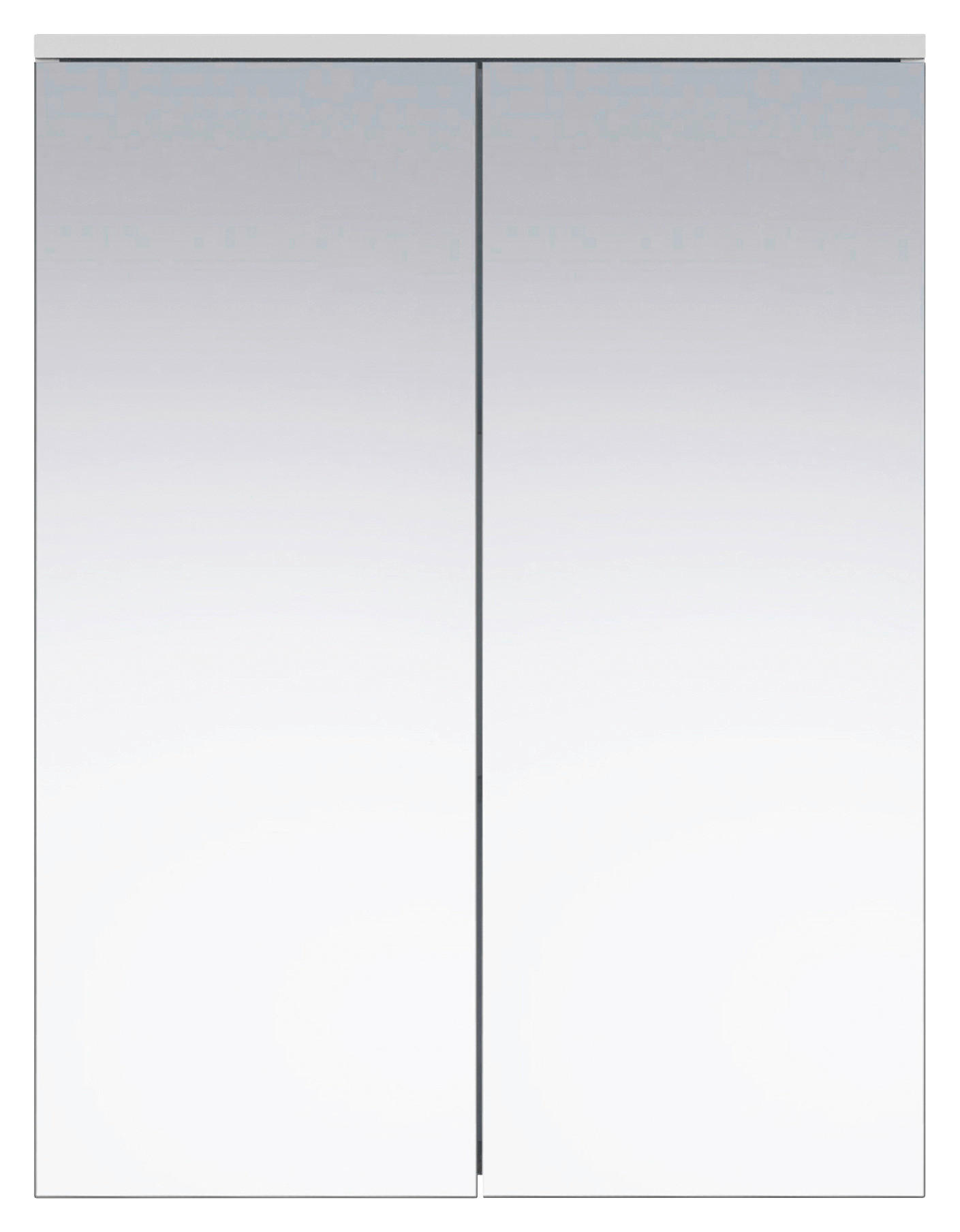 Spiegelschrank Wons weiß Hochglanz weiß matt B/H/T: ca. 60x78x18 cm Wons - weiß (60,00/78,00/18,00cm) - Trendteam