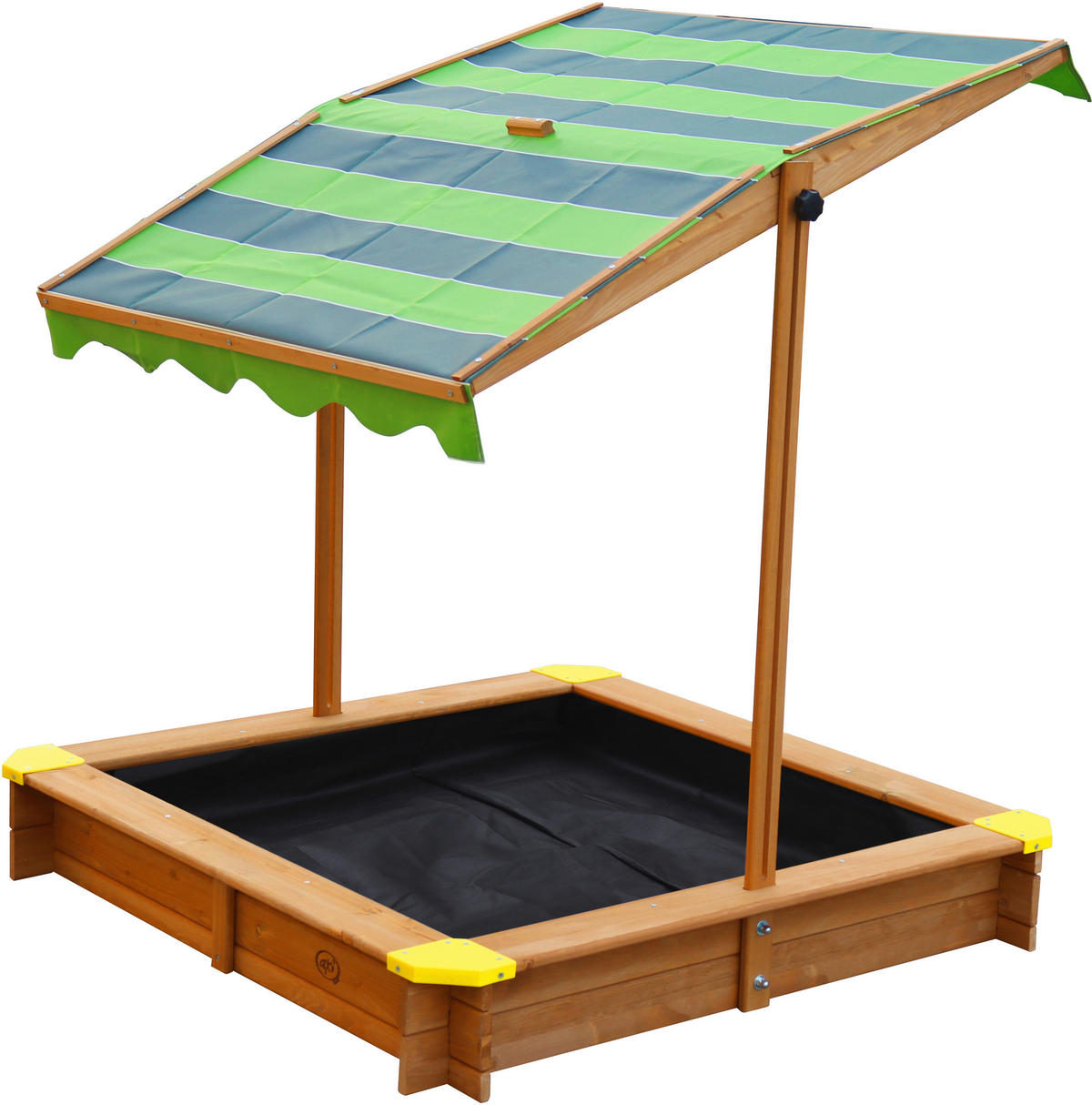 AXI Sandkasten Lily braun Holz B/H/L: ca. 118x118x118 cm Lily - braun/gelb (118,00/118,00/118,00cm) - AXI