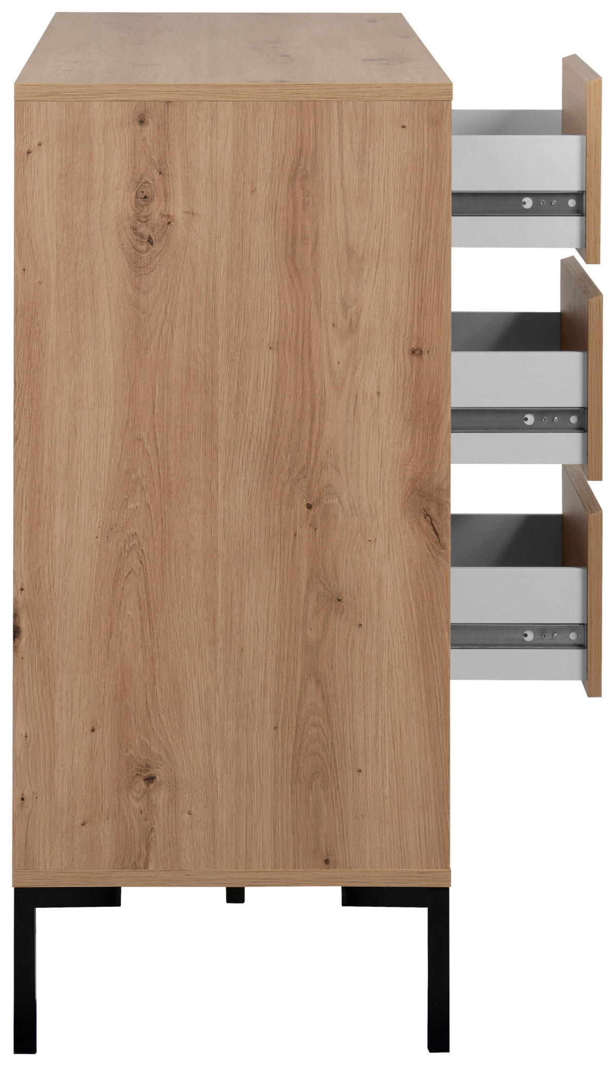 Kommode Korsika Eiche Artisan Nachbildung B/H/T: ca. 120x87x40 cm Korsika - Eiche (120,00/87,00/40,00cm)
