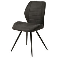 Stuhl New York anthrazit Microfaser B/H/T: ca. 51x87x55 cm New York - schwarz/anthrazit (51,00/87,00/55,00cm)