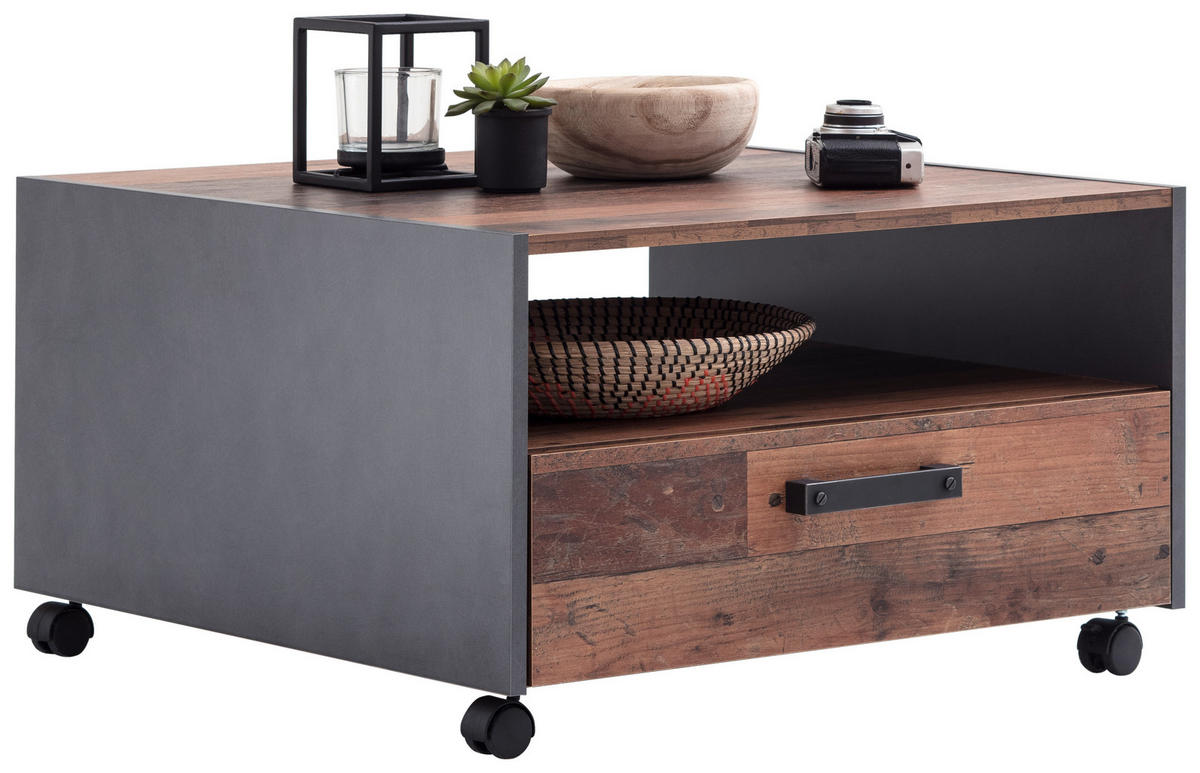 Couchtisch Universal Old Wood Nachbildung B/H/T: ca. 70x40x70 cm Universal - (70,00/40,00/70,00cm) - Trendteam