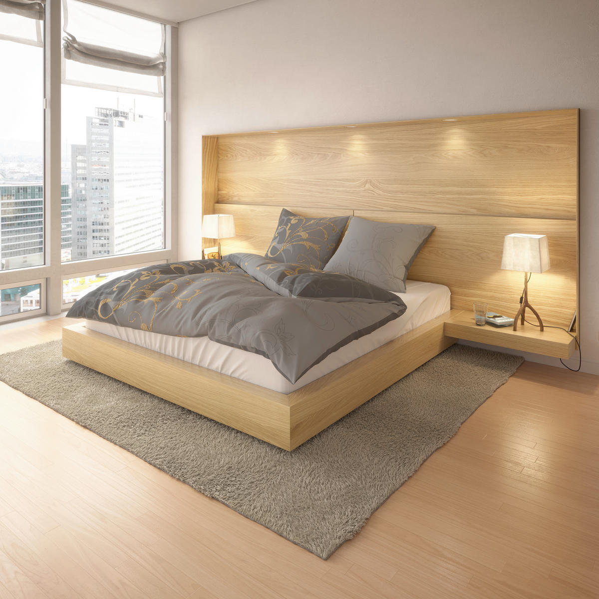 Baumwoll Bettwäsche Renforce Bettwäsche_Renforce_Ritana 200x200 - gold/grau (200,00/200,00cm) - beau rêve