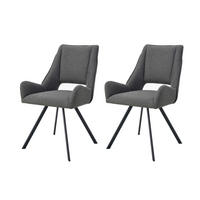 Stuhl HELEN, 2er Set anthrazit schwarz B/H/T: ca. 56x91x63 cm HELEN, 2er Set - schwarz/anthrazit (56,00/91,00/63,00cm) - xonox.home