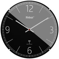 Mebus Wanduhr schwarz D: ca. 30 cm Wanduhr_Funk - schwarz (30,00cm) - Mebus