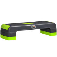 HOMCOM Steppbrett grau Kunststoff B/H/L: ca. 28x20x78 cm Steppbrett - grün/grau (78,00/28,00/20,00cm) - HOMCOM