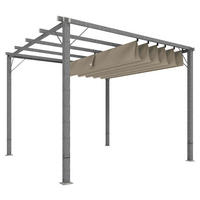 Outsunny Pergola grau Aluminium B/H/L: ca. 296x232x299 cm Pergola - grau (299,00/296,00/232,00cm) - Outsunny