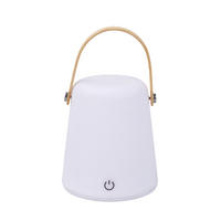 POCOline LED-Tischleuchte Isla weiß Kunststoff Bambus H/D: ca. 13,5x12 cm LED-Laterne_Isla - weiß (12,00/13,50cm) - POCOline